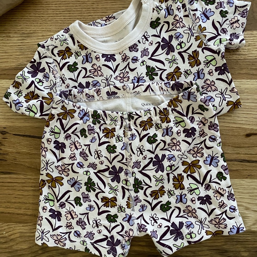 Quince Floral Kids Pajama Set - Multicolor size 6